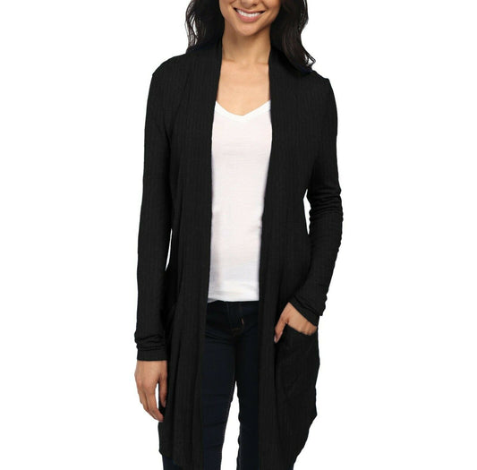 Women's Plus Open Front Drape Cardigan