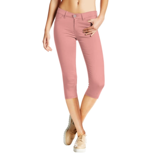 Women's Plus Mid-Rise Stretch Denim Capri Jeans