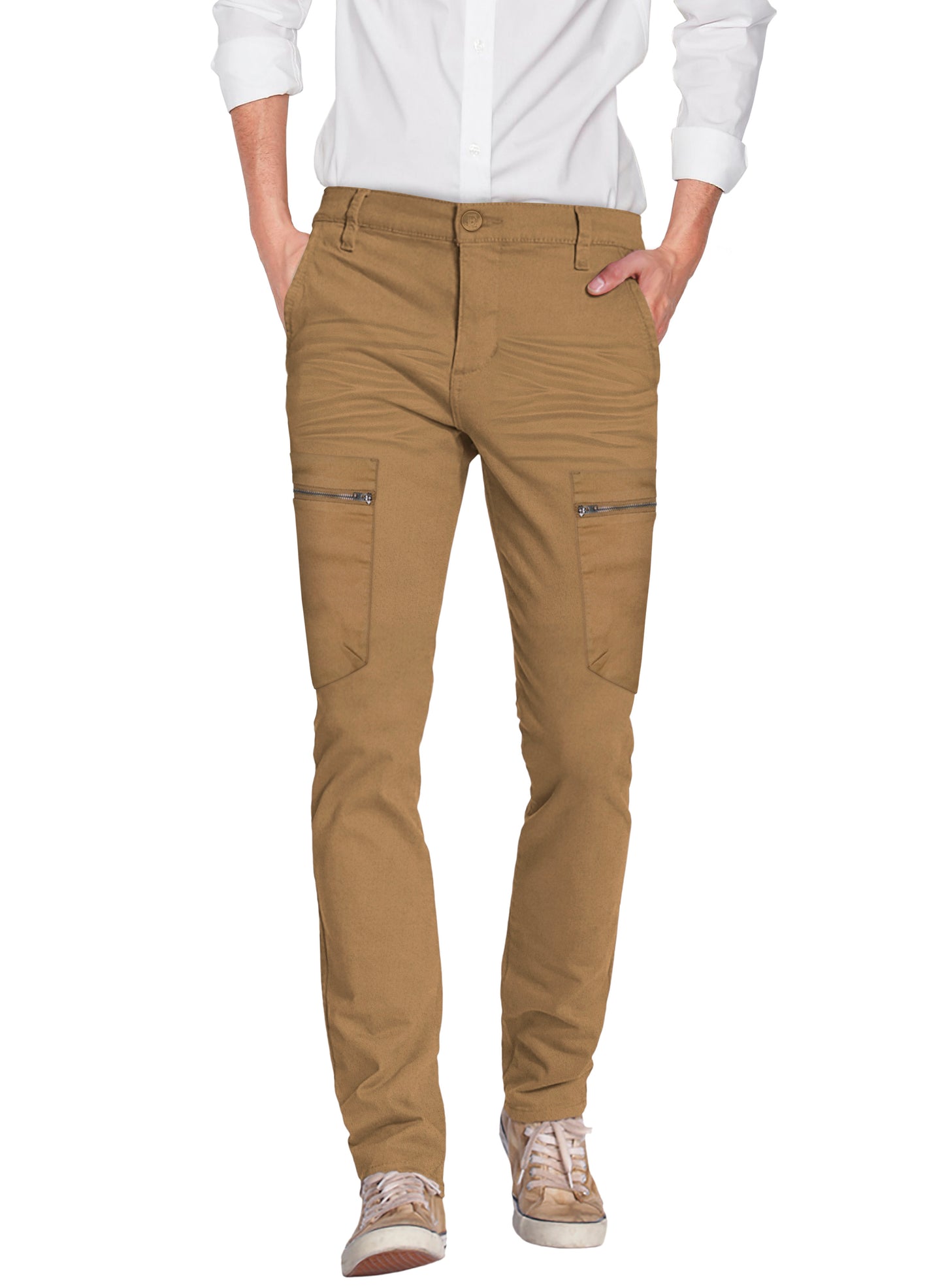 Mens Comfort Tech Stretch Slim Cargo Pants