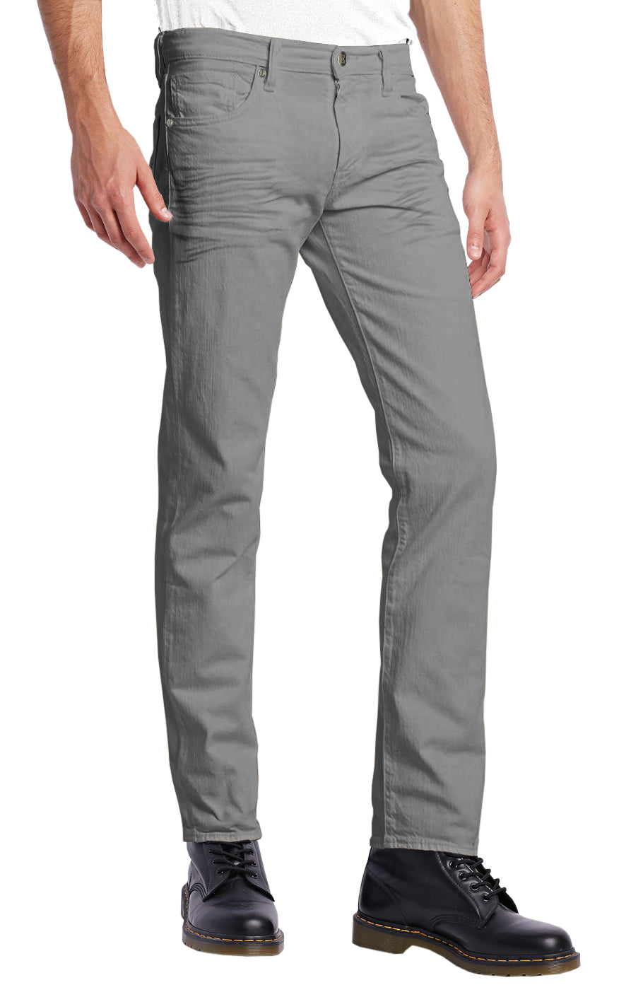 Mens Slim Causal Stretch Motion Denim Jean with Basic Back Pocket