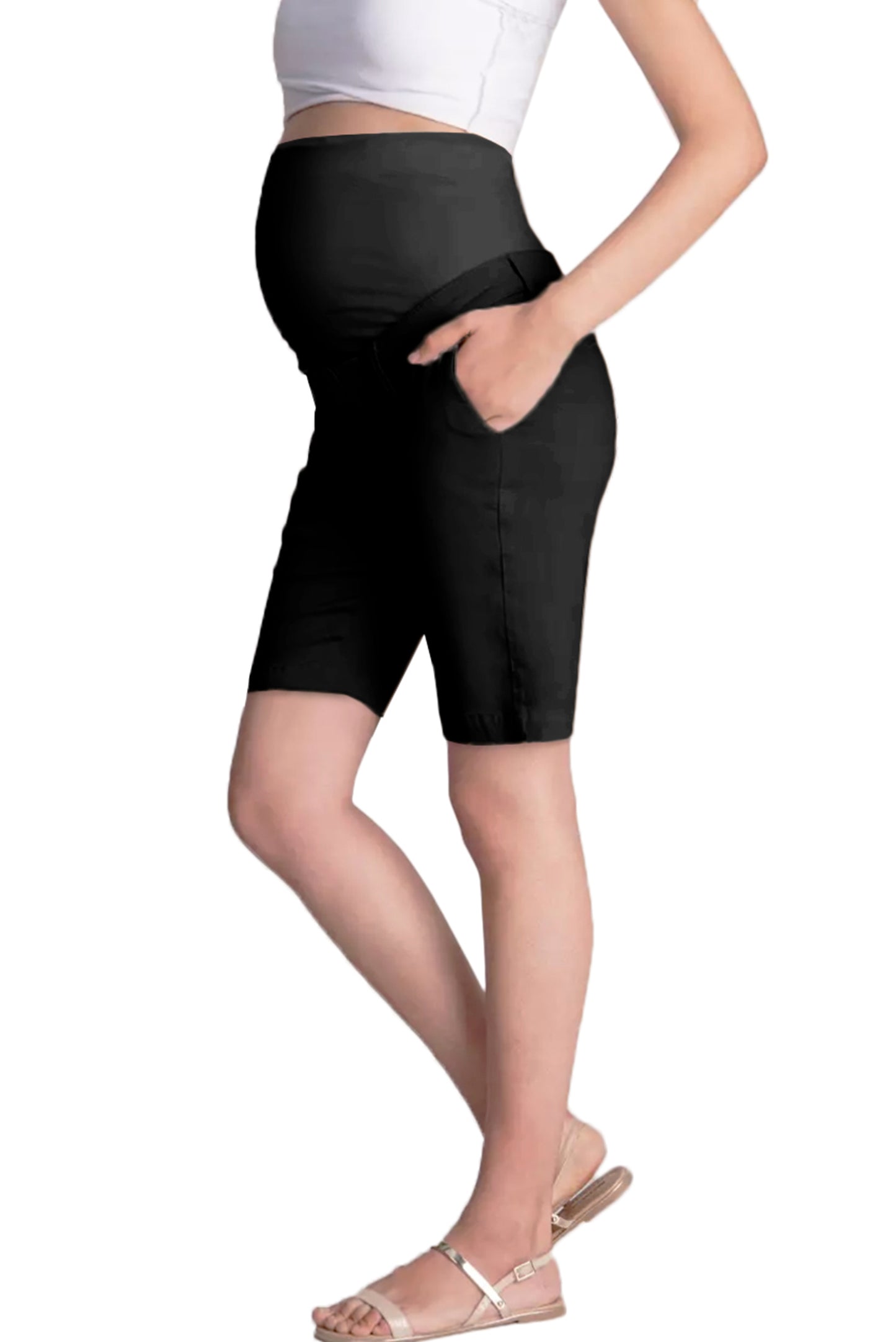 Super Comfy Stretch Women's Skinny Maternity Bermuda