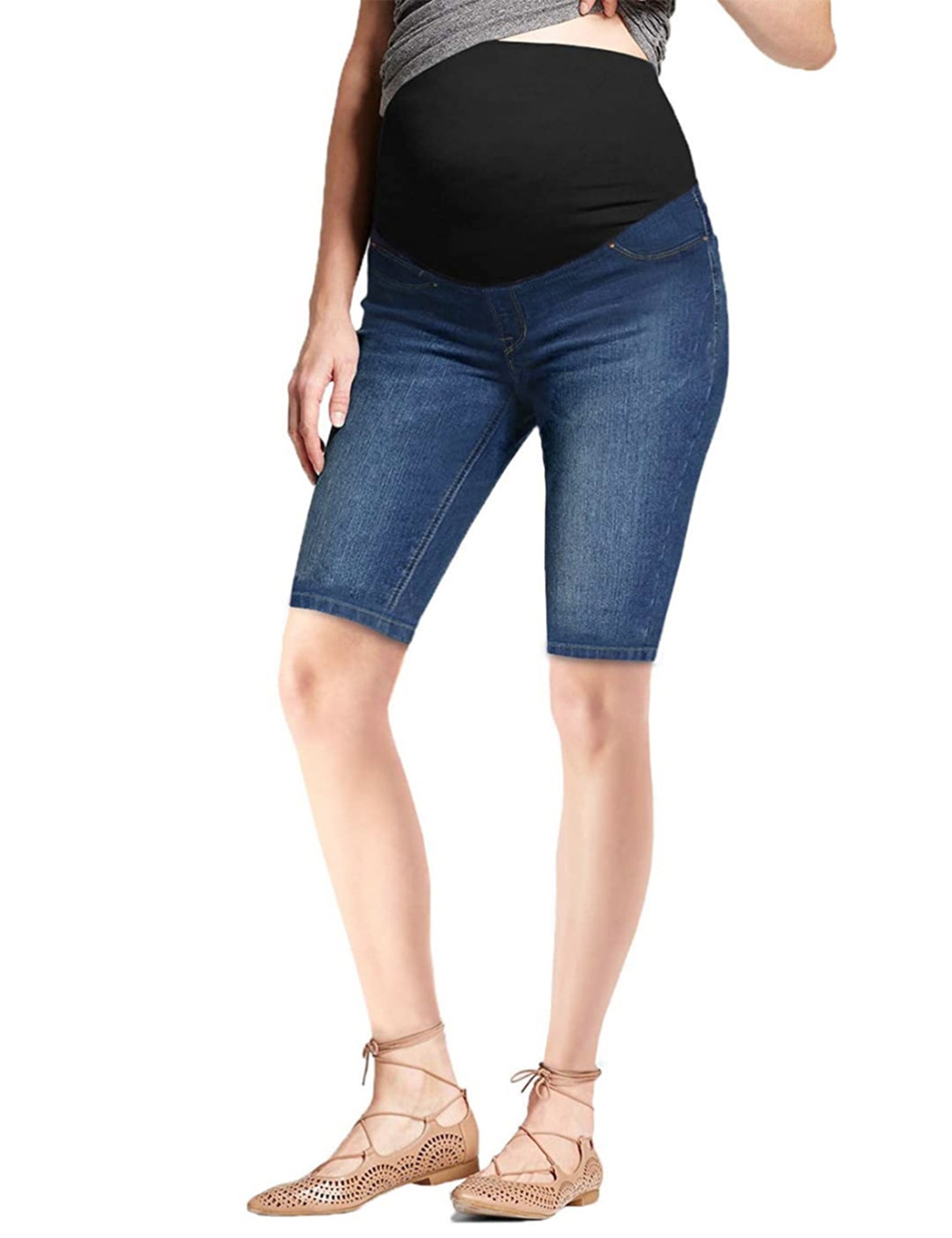 Super Comfy Stretch Women's Skinny Maternity Bermuda