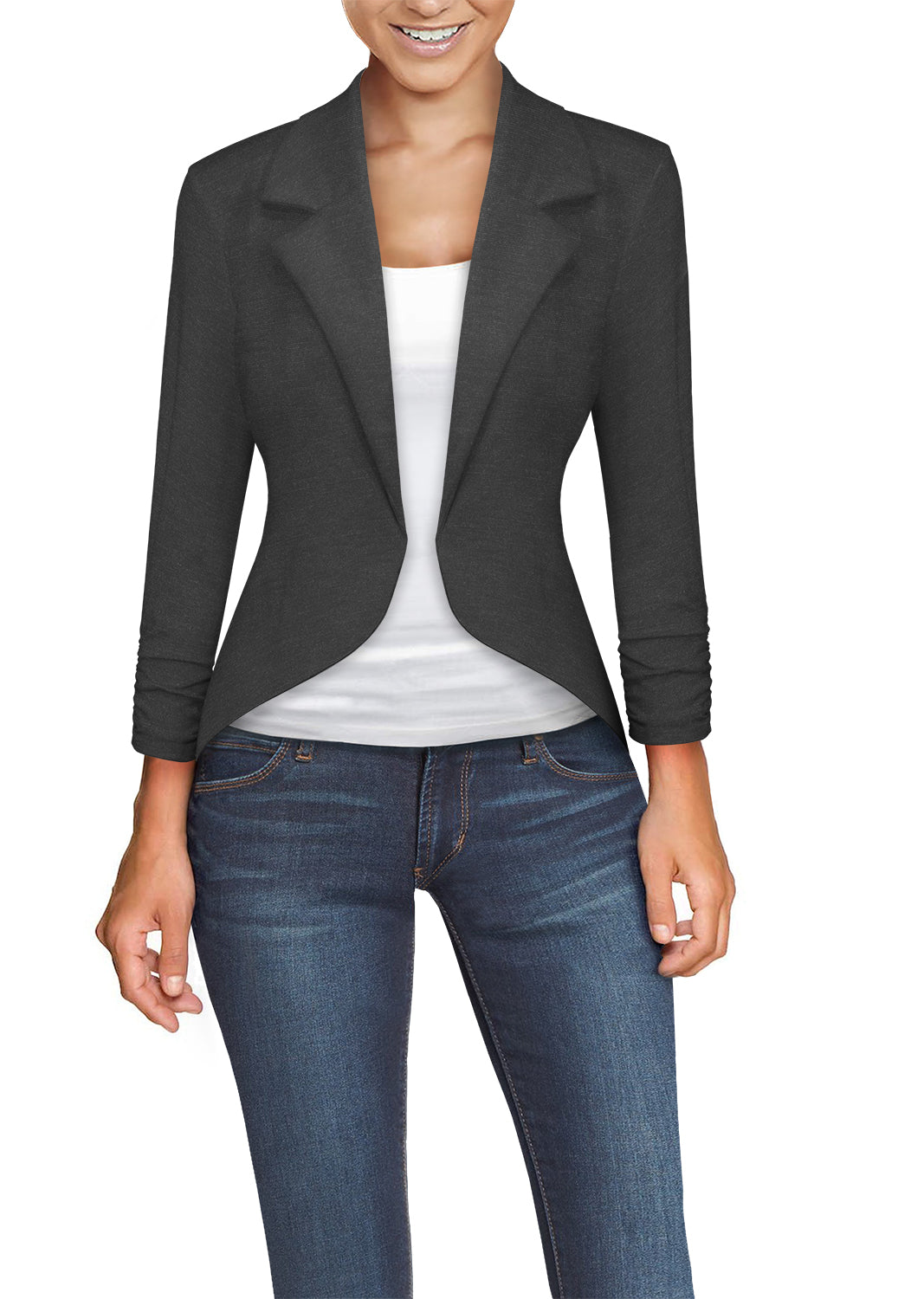 Plus Size Women High Low Blazer