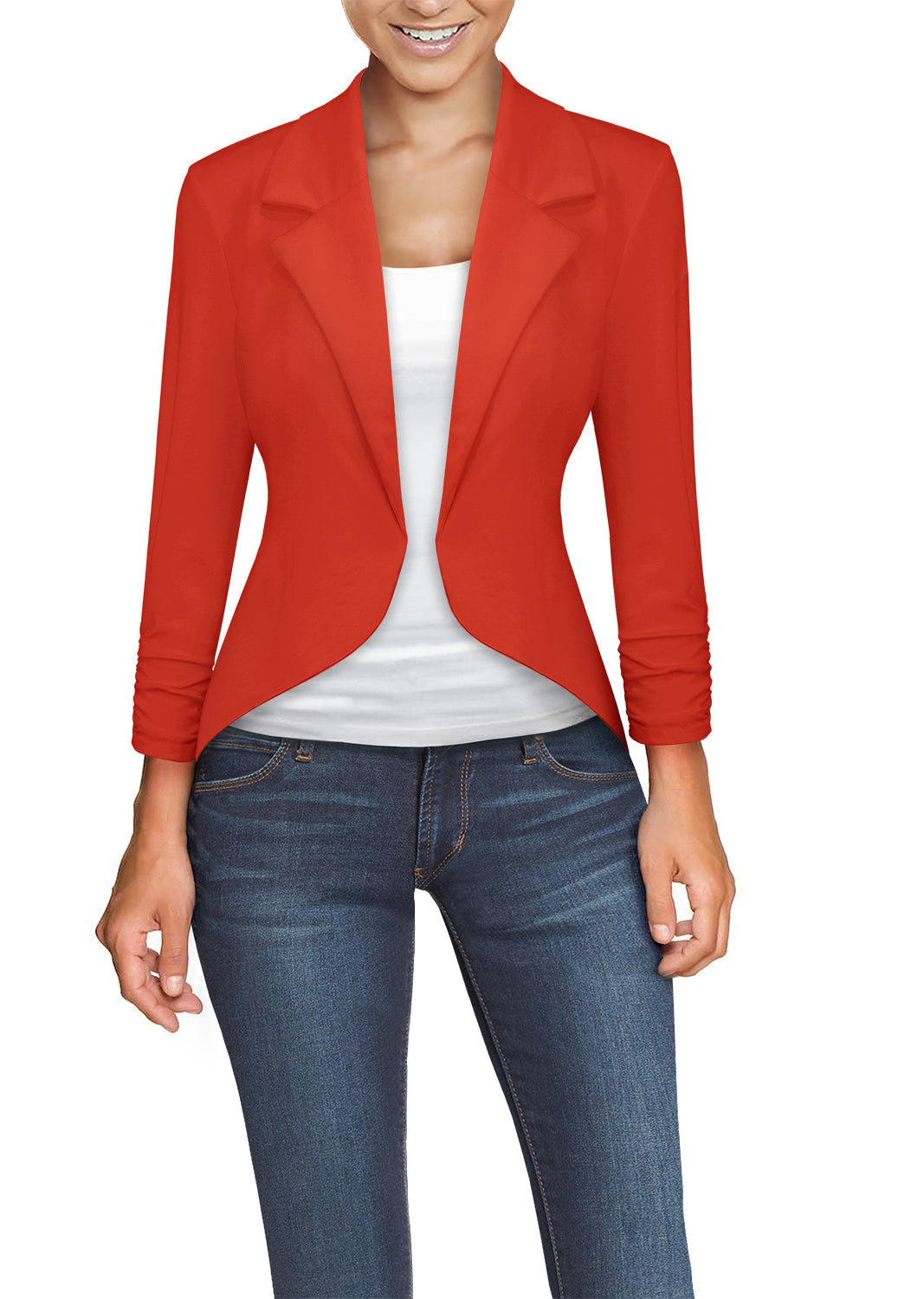 Plus Size Women High Low Blazer