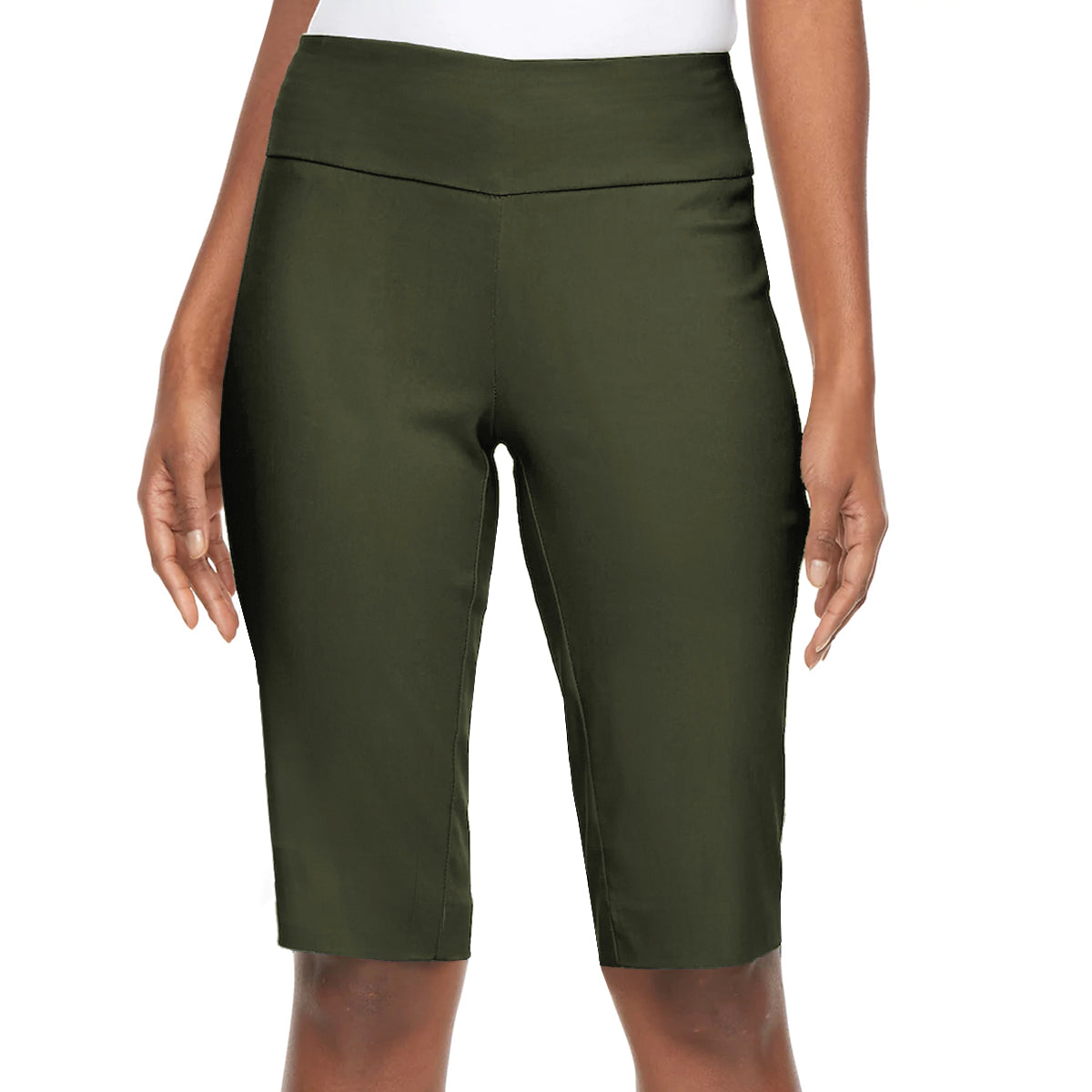 Women Super Comfy Stretch Pull On Millennium Twill Bermuda