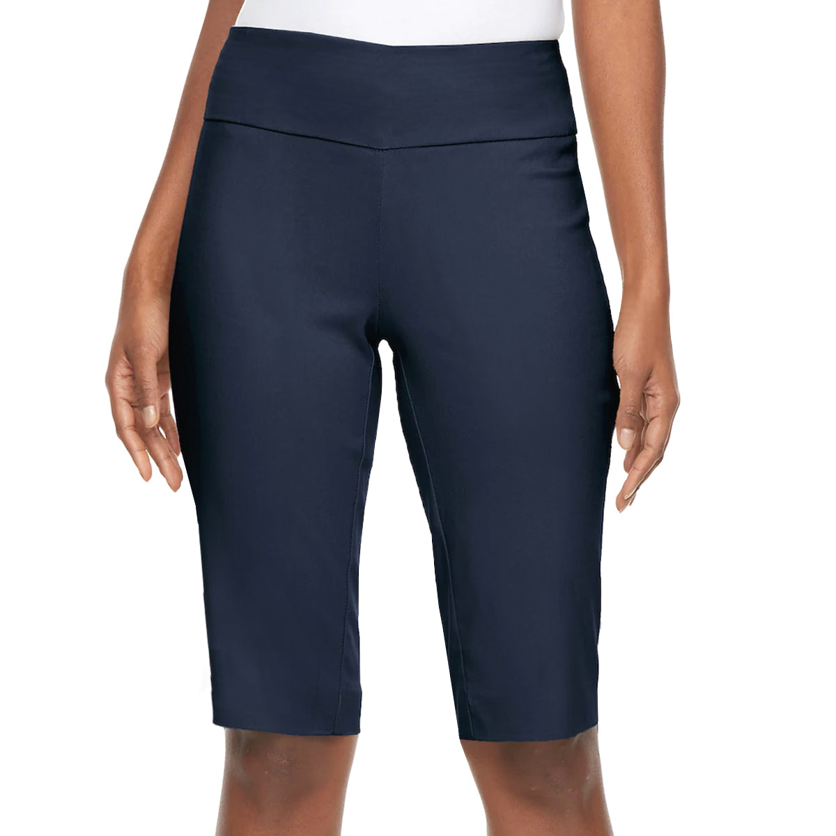 Women Super Comfy Stretch Pull On Millennium Twill Bermuda