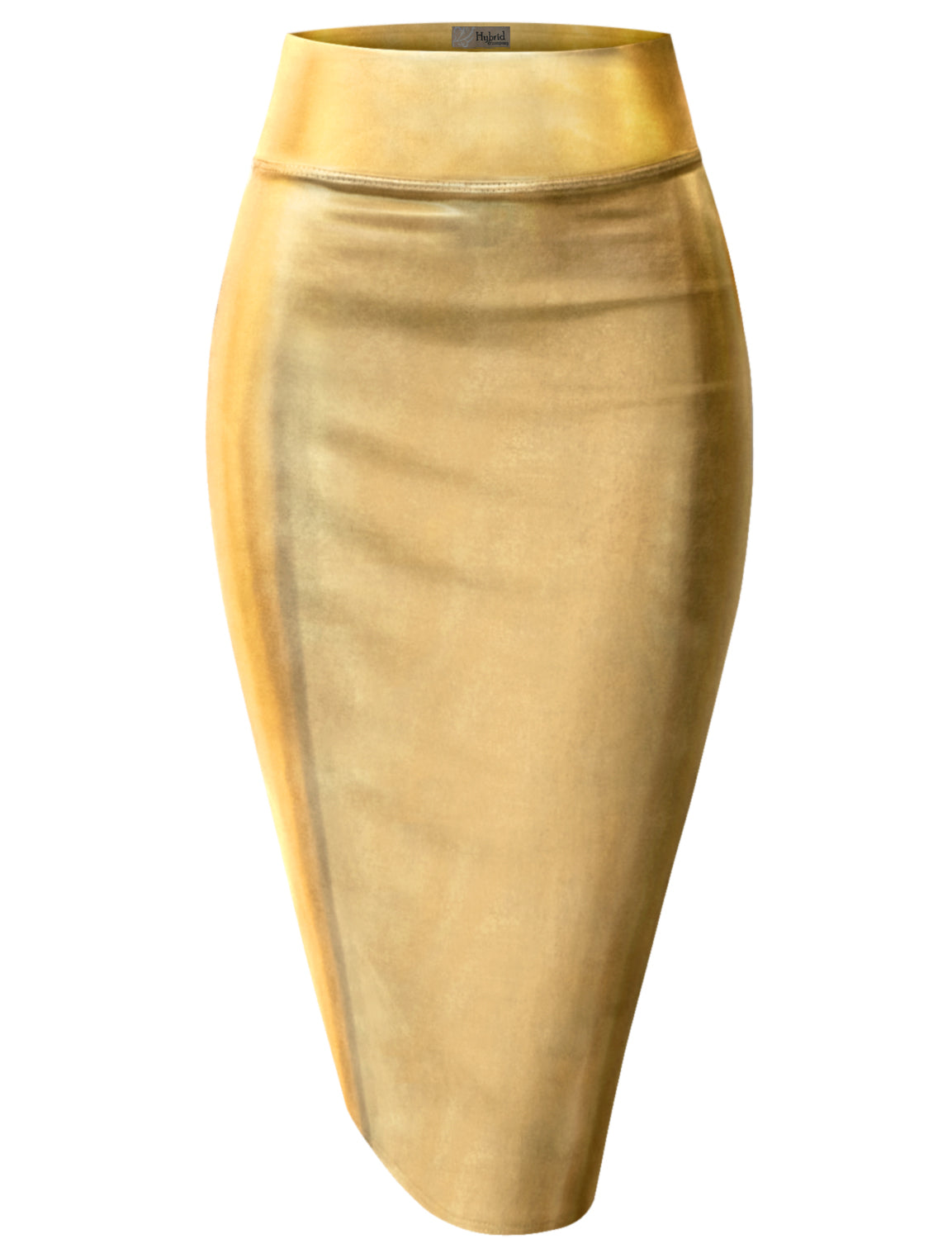 Women Metallic Pencil Skirt for Office Wear