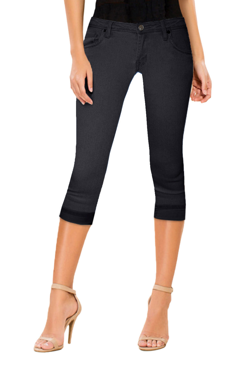 Women's Perfectly Shaping Stretchy Denim Capri Jeans