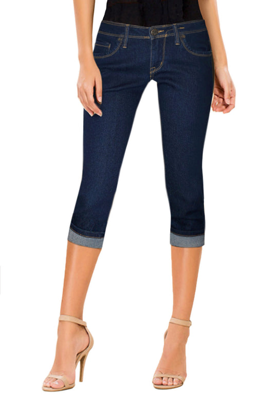 Women's Perfectly Shaping Stretchy Denim Capri Jeans