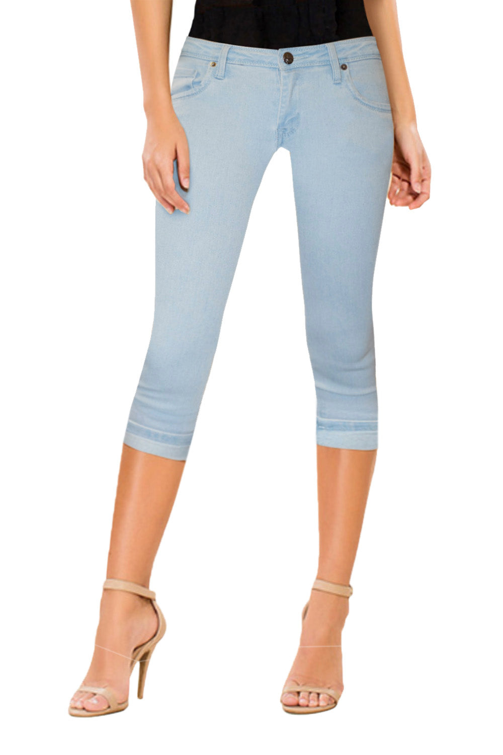 Women's Perfectly Shaping Stretchy Denim Capri Jeans
