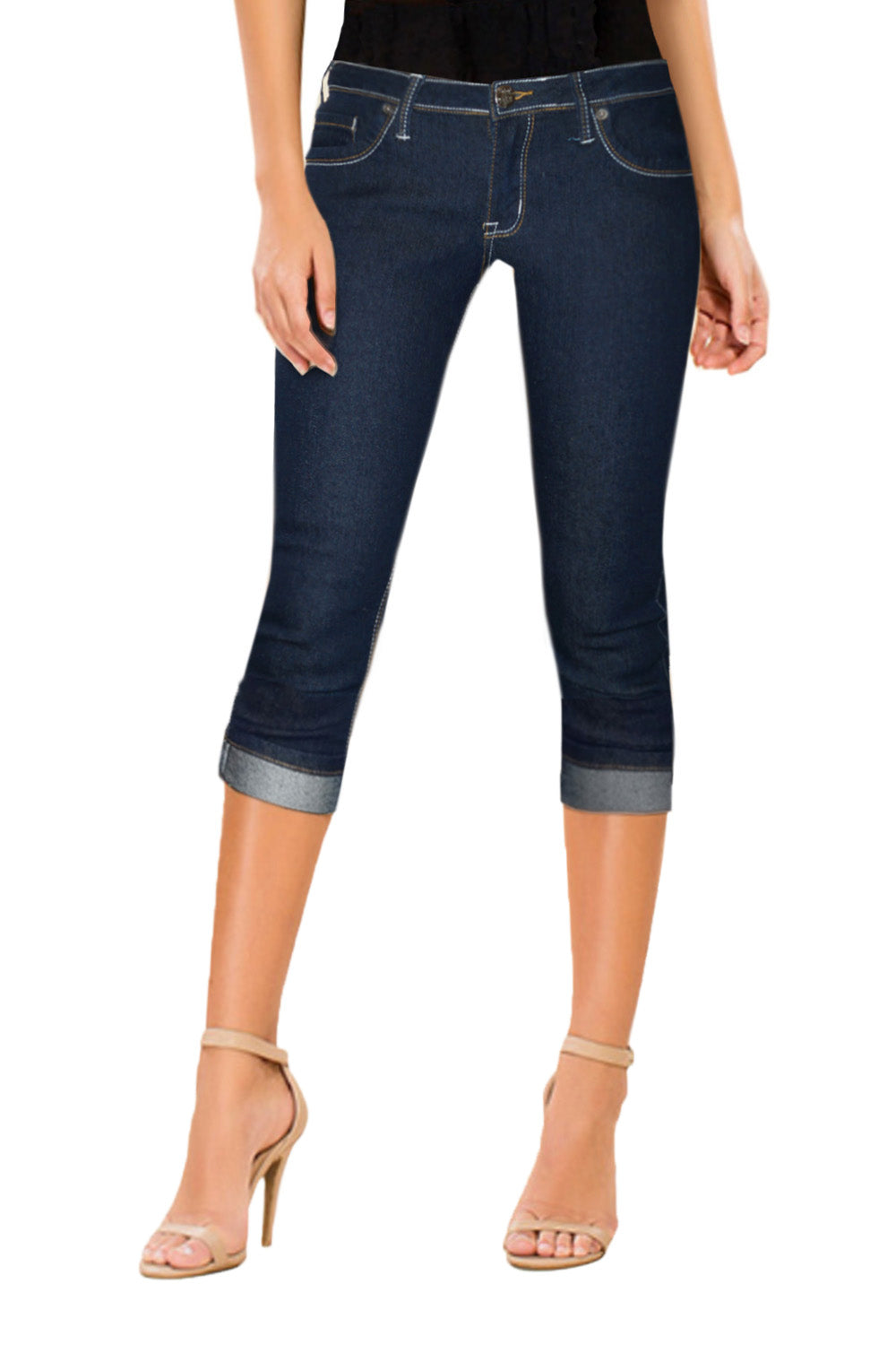 Women's Perfectly Shaping Stretchy Denim Capri Jeans