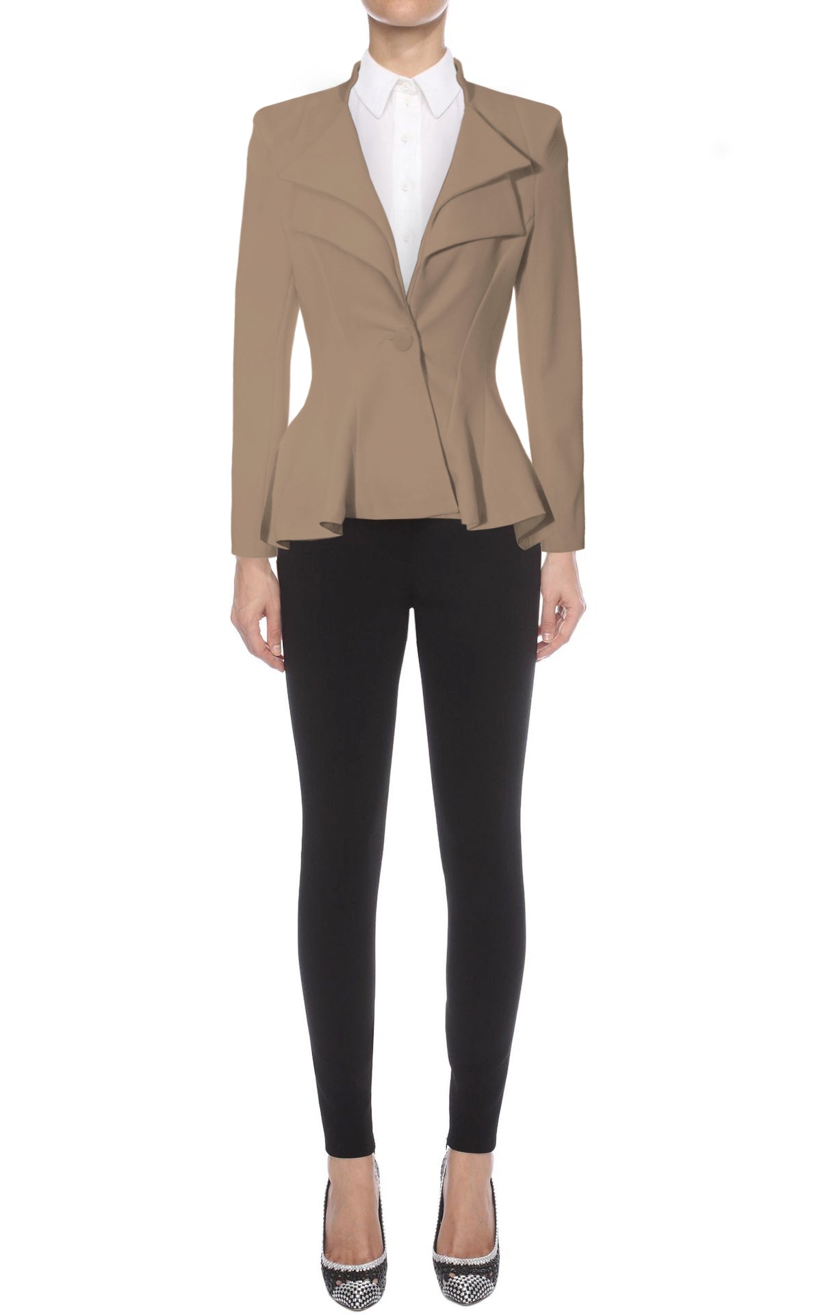 Women's Plus Double Notch Lapel Blazer