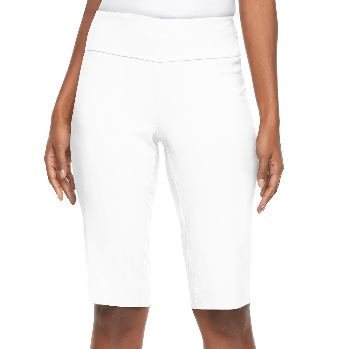 Plus Size Women Super Comfy Stretch Pull On Millennium Twill Bermuda