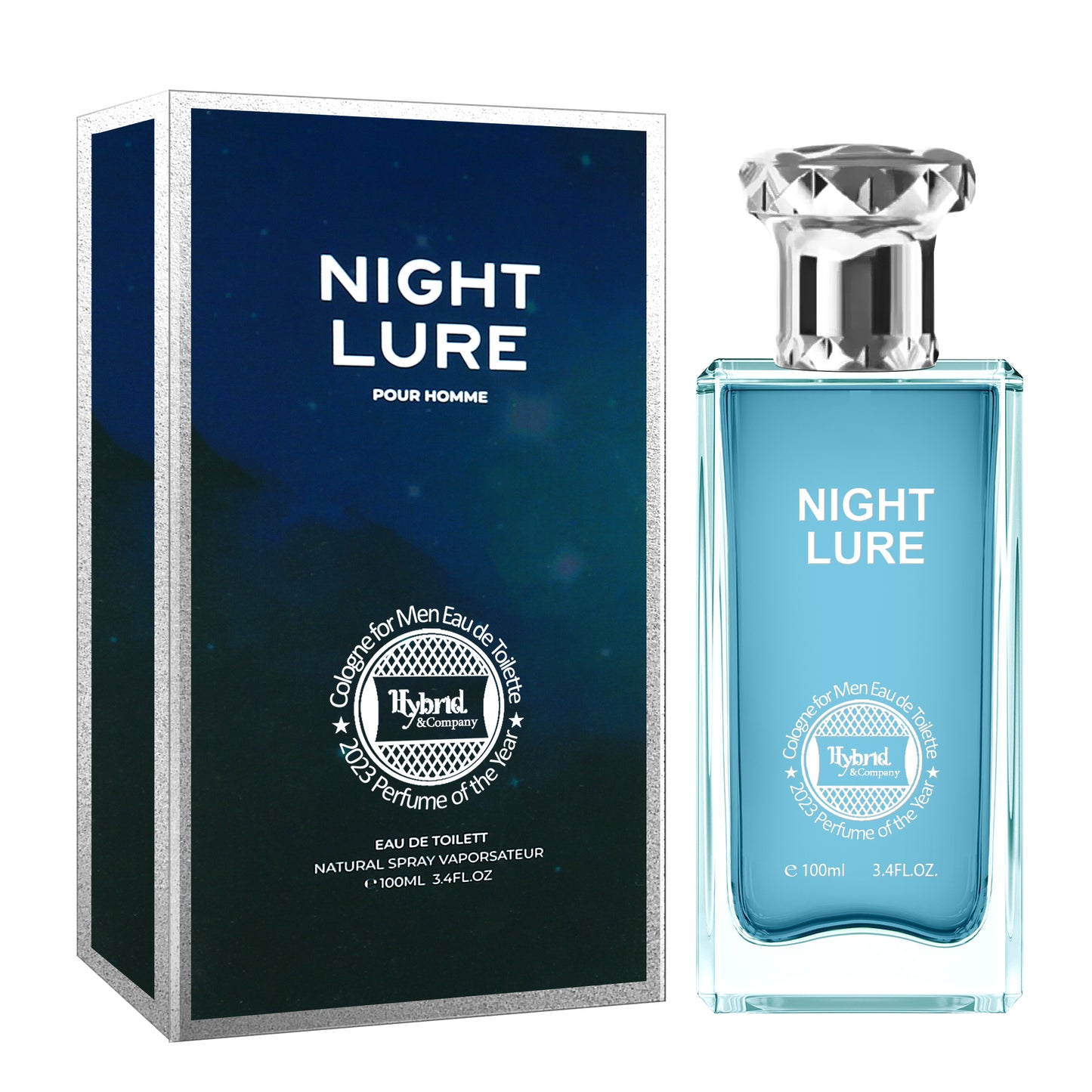 Hybrid & Company Night Lure Pour Homme Eau De Toilette Natural Spray Vaporisateur,3.4FL.OZ