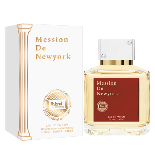 Hybrid & Company Mession De New York White Eau De Parfum Natural Spray Fresh Floral Scent, 3.4 Fl Oz