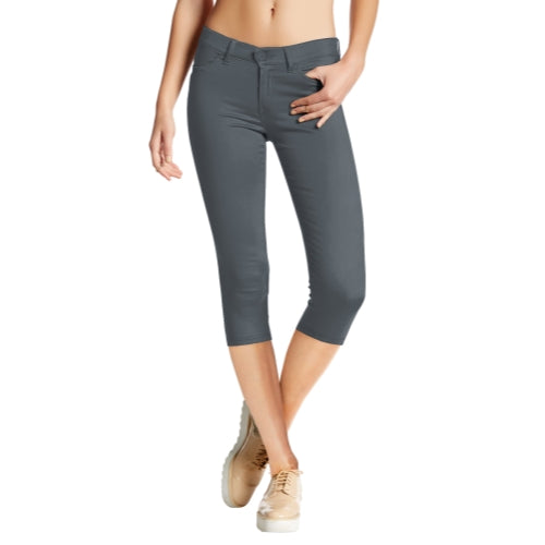 Women's Plus Mid-Rise Stretch Denim Capri Jeans