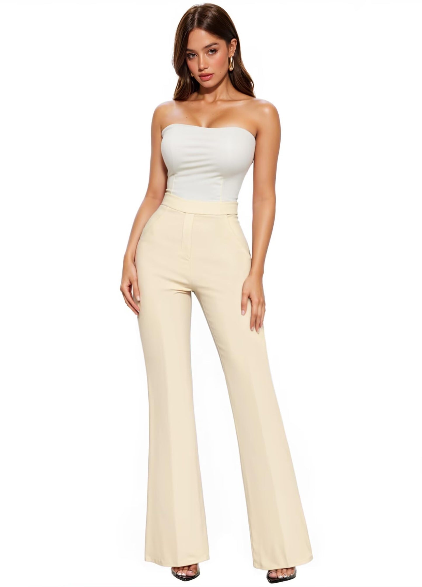 Hybrid & Company Women's Office Flare Pants