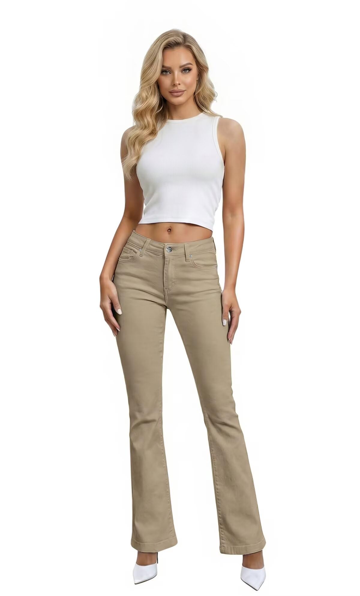 Hybrid & Company Women's Flare Denim Jeans