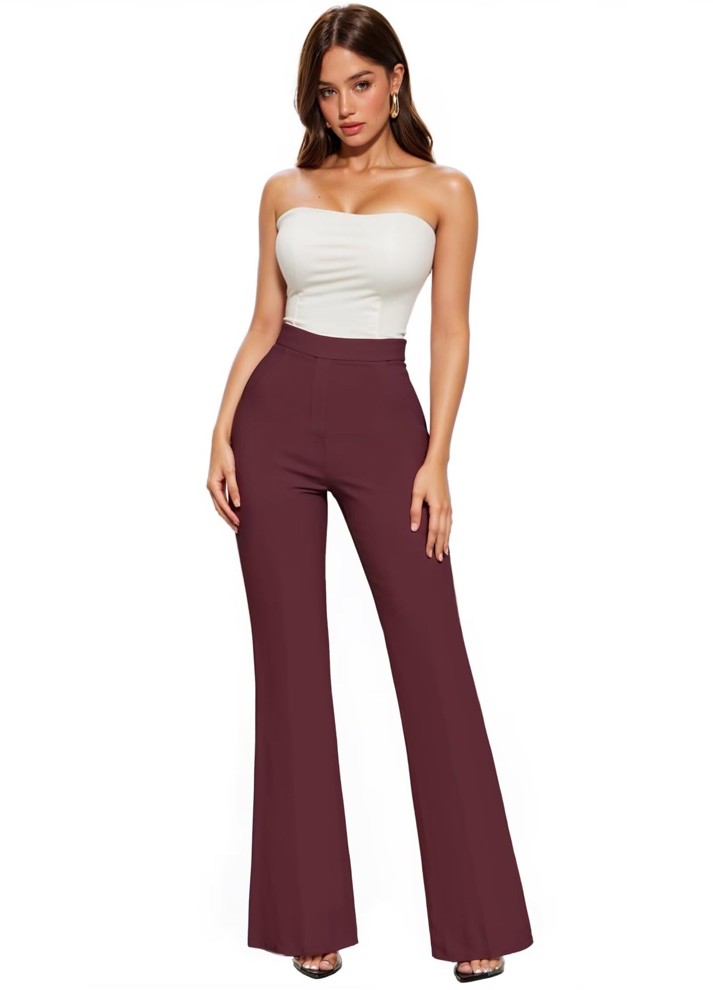 Hybrid & Company Women's Office Flare Pants