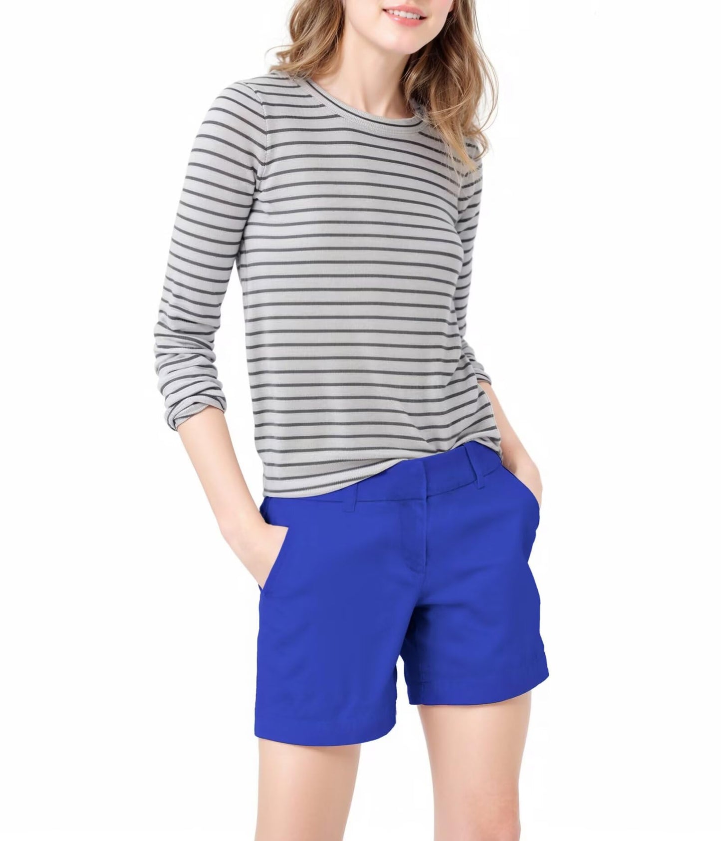 Hybrid & Company Women's Stretch Walking Shorts with Pockets