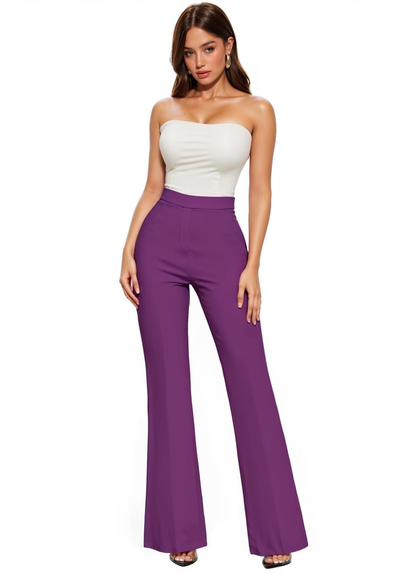 Hybrid & Company Women's Office Flare Pants