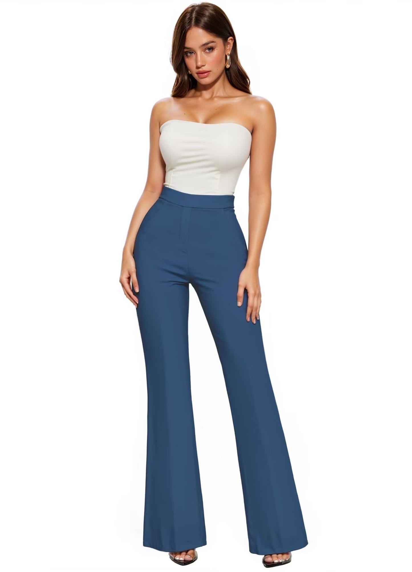 Hybrid & Company Women's Office Flare Pants
