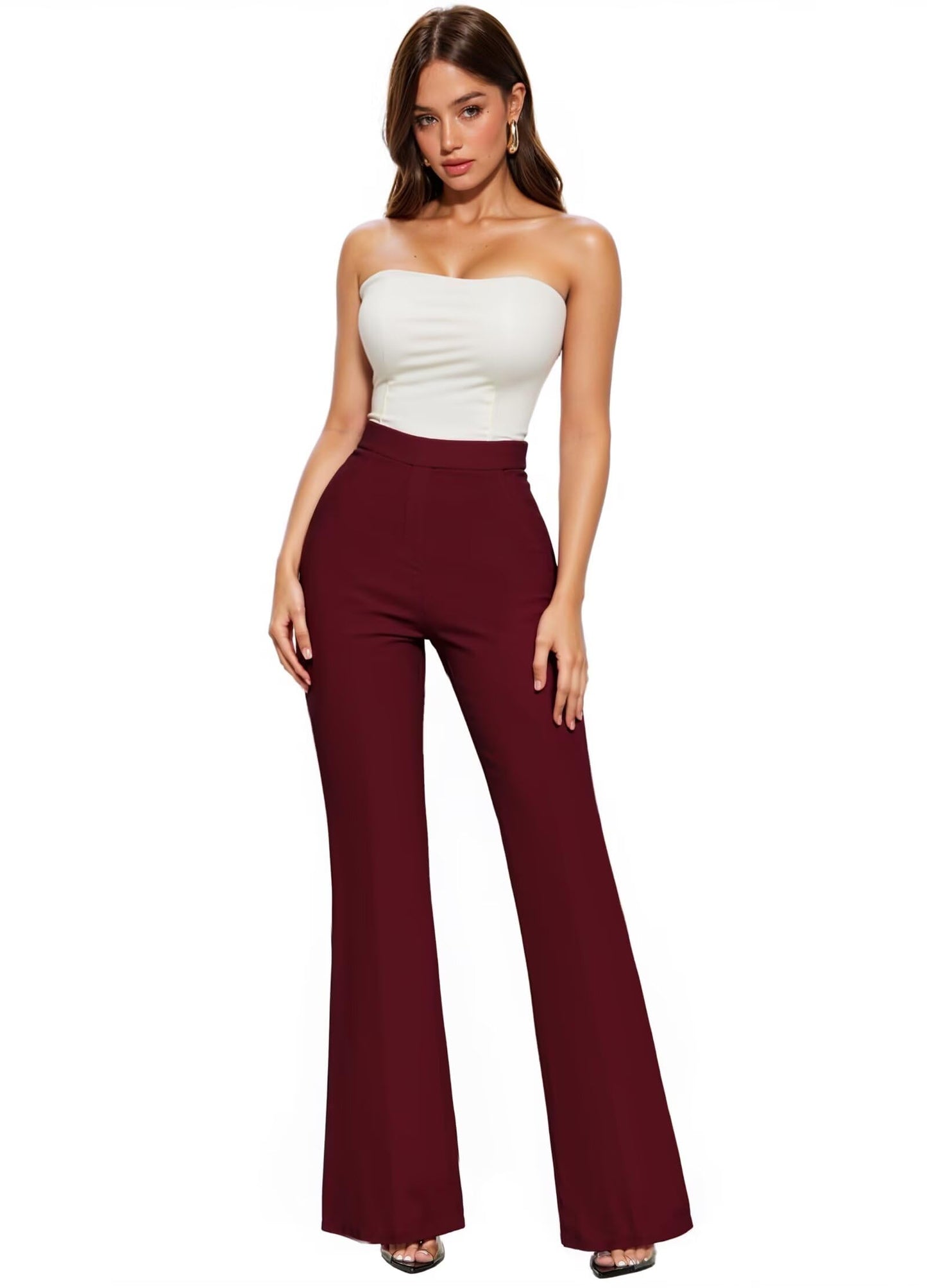 Hybrid & Company Women's Office Flare Pants