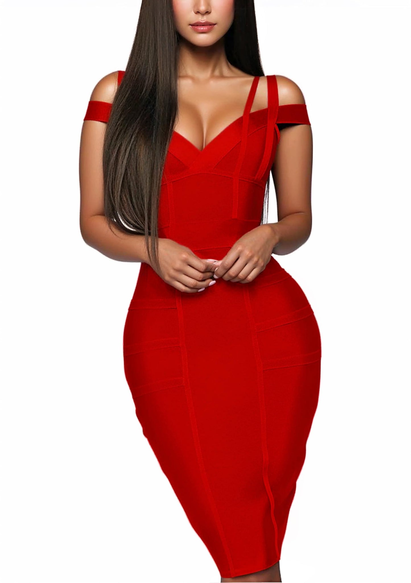 Hybrid & Company Women's Elegant Bandage Dress DRBD132