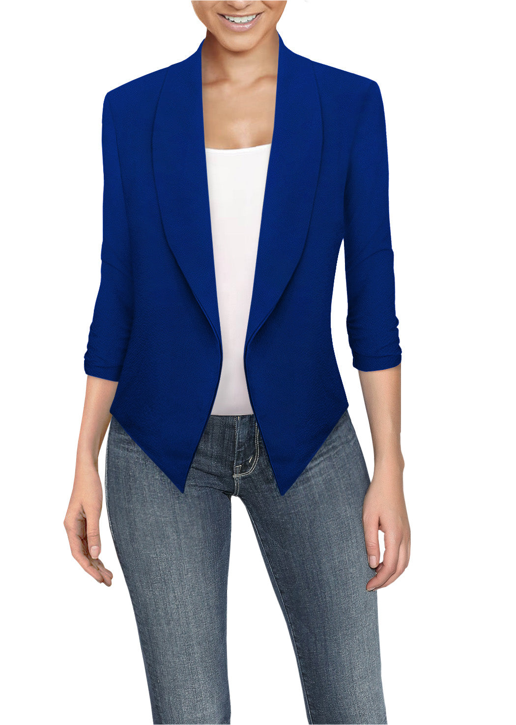 Women's Plus Casual Open Front Blazer