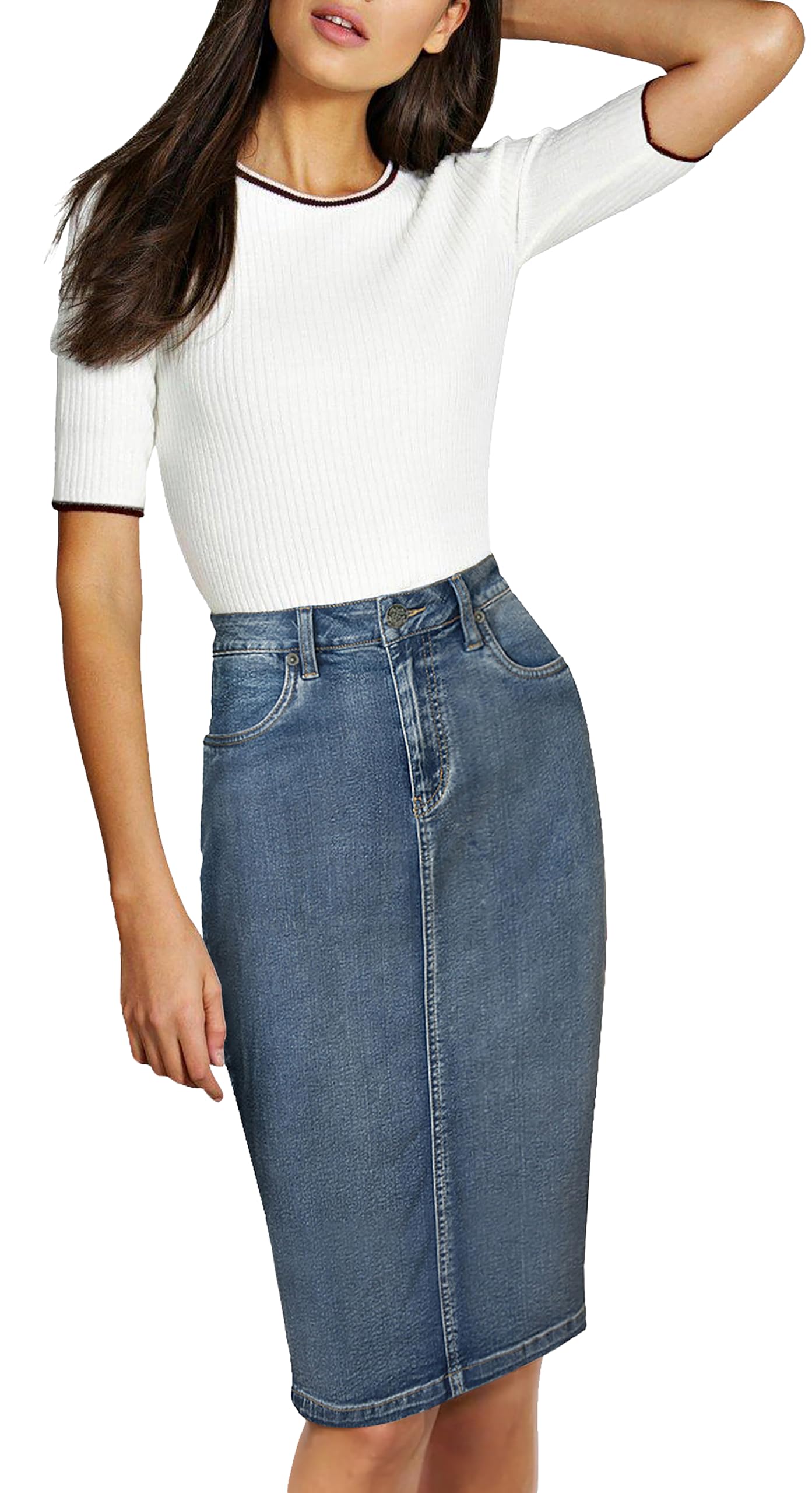 Lexi Women's Stretch Denim Skirt