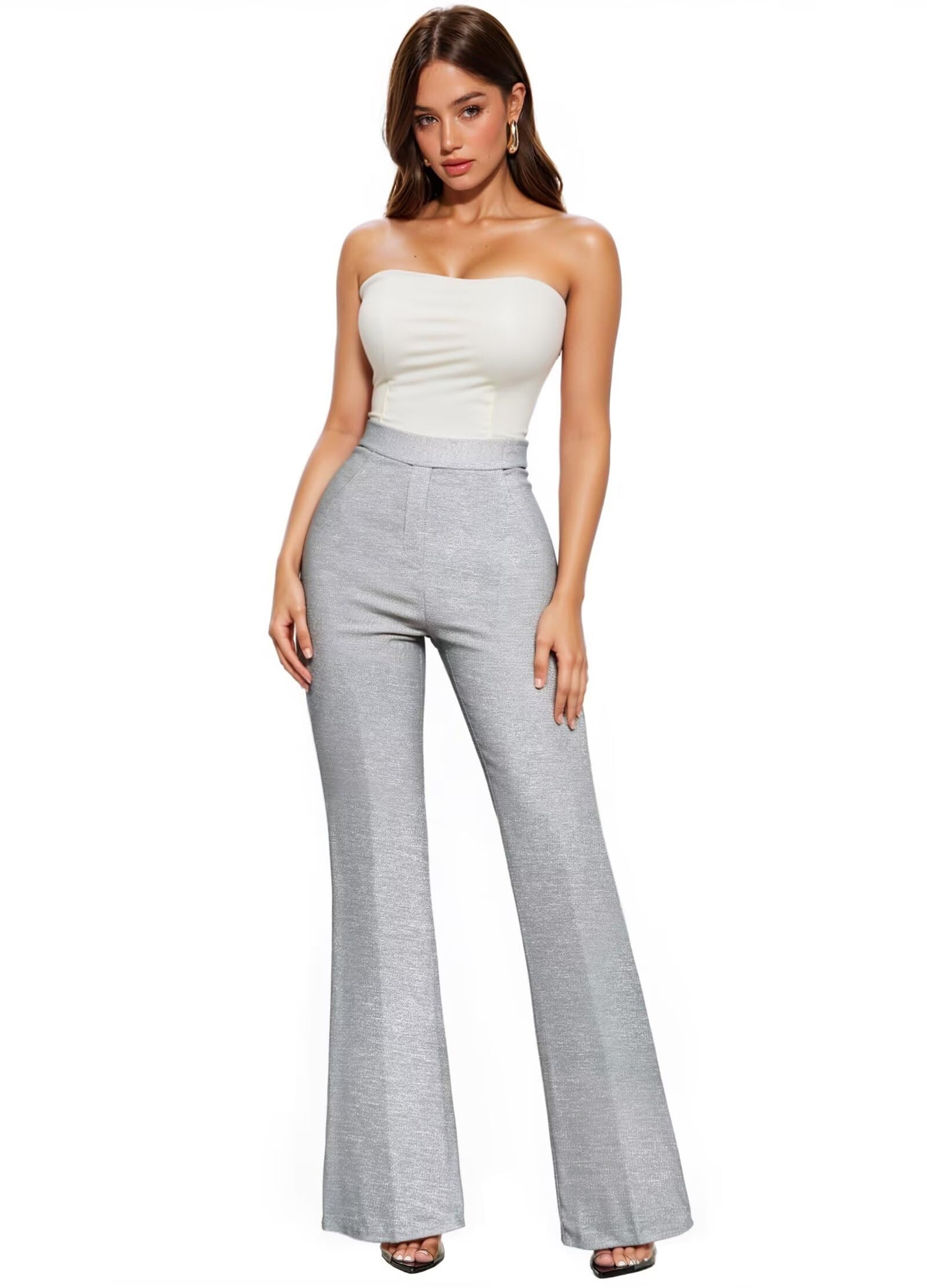 Hybrid & Company Women's Office Flare Pants