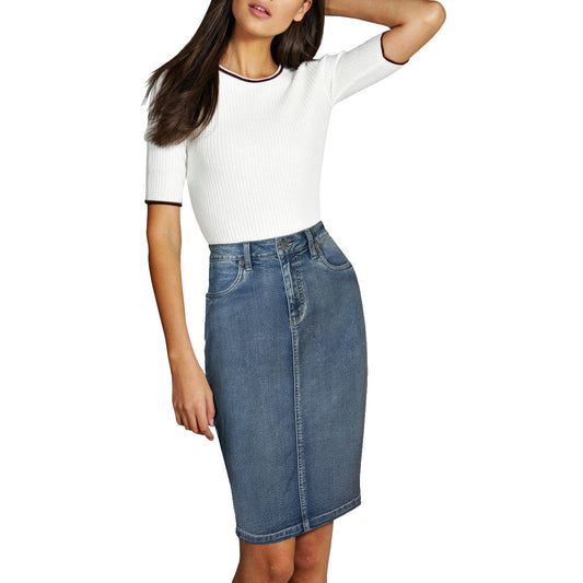 Lexi Women's Stretch Denim Skirt - POTASSIUM