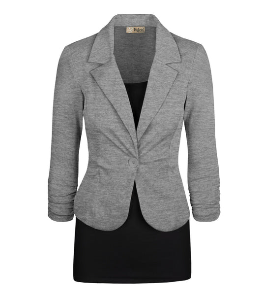 Women's Notch Lapel Single Button Blazer