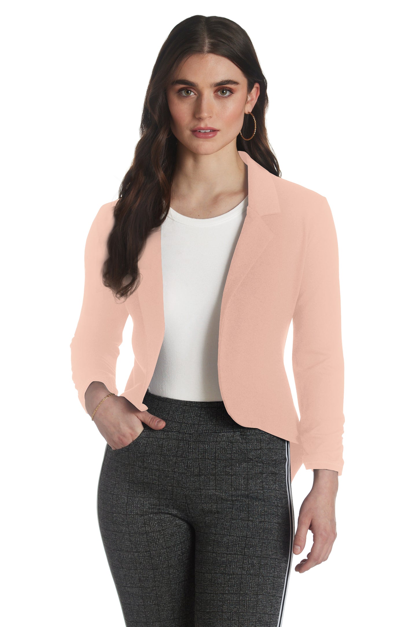 Women's High Low Notch Lapel Blazer