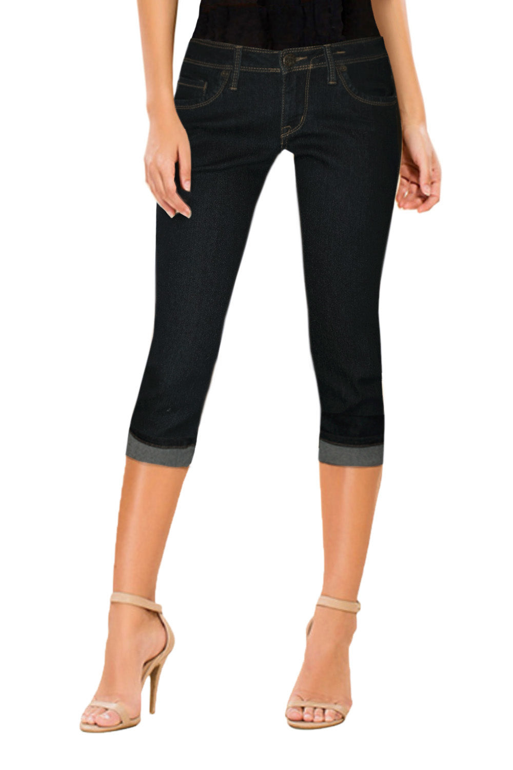 Women's Low Rise Denim Capri