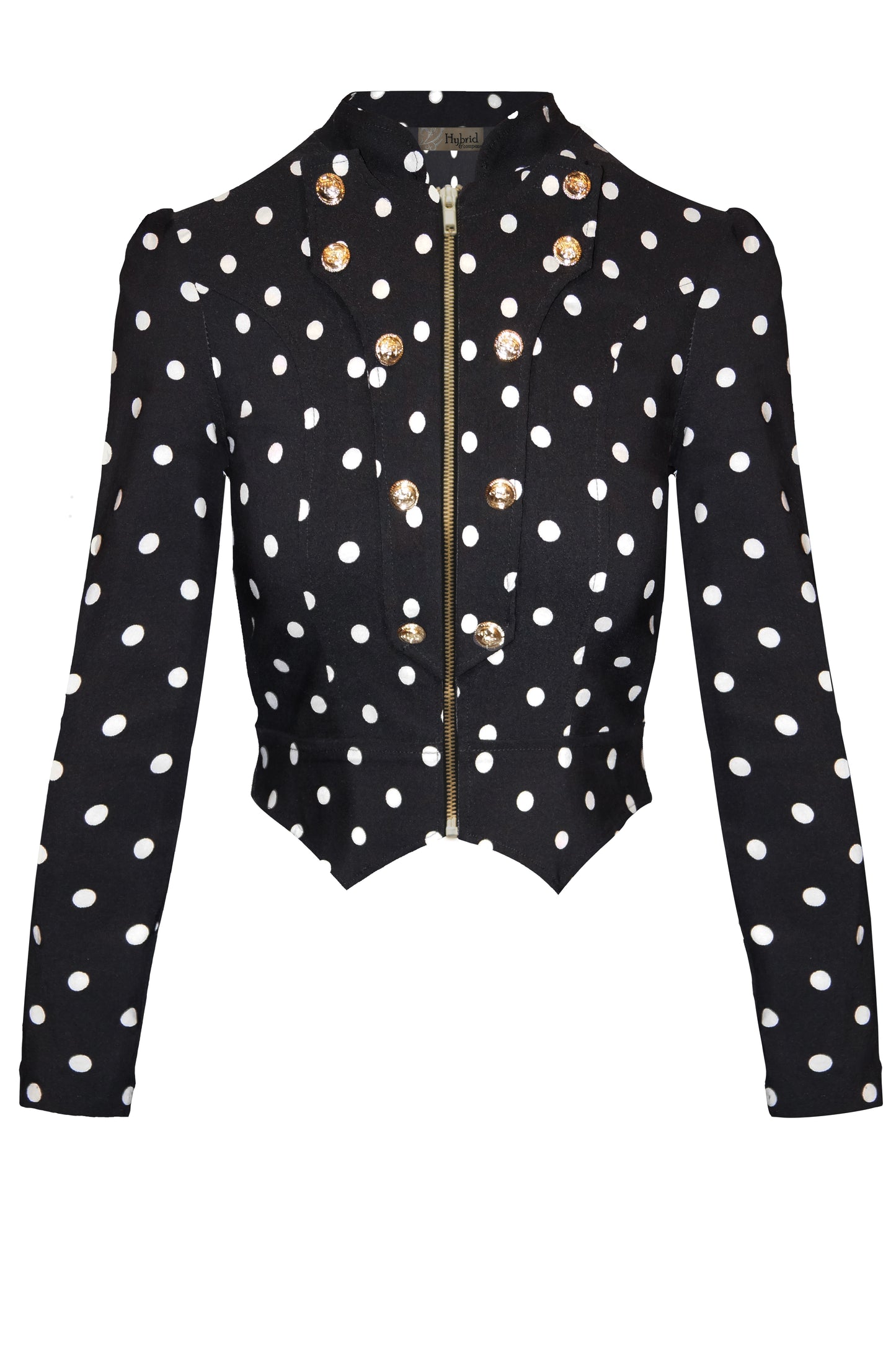 Women's Crop Zip-Up Military Blazer