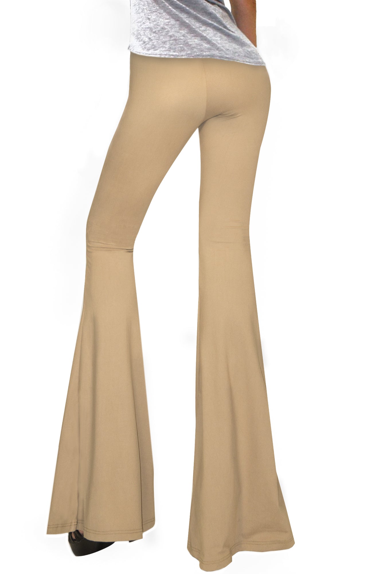 Women's Plus Fold Over Waist Flared Pants
