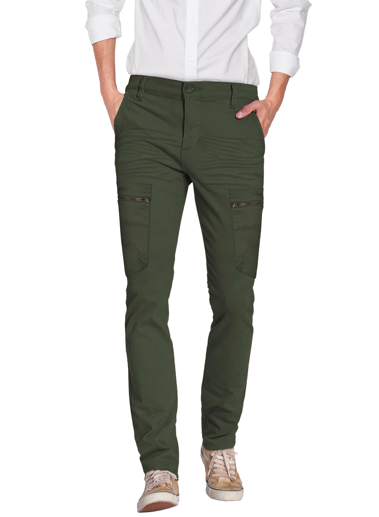 Mens Comfort Tech Stretch Slim Cargo Pants