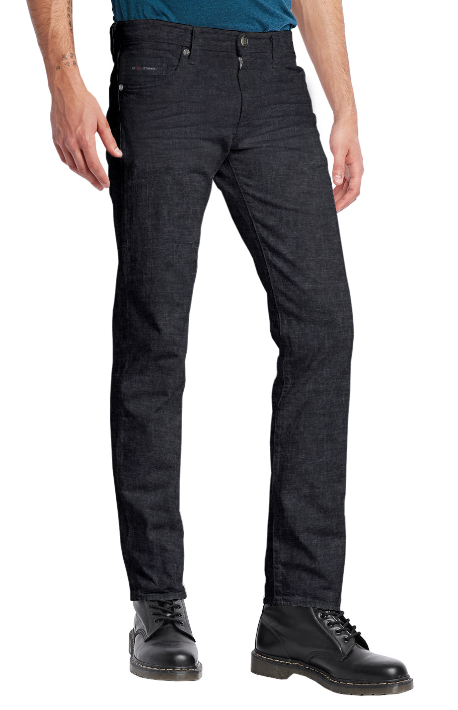 Mens Slim Hyper Stretch Motion Denim Detail Five Pocket Jean