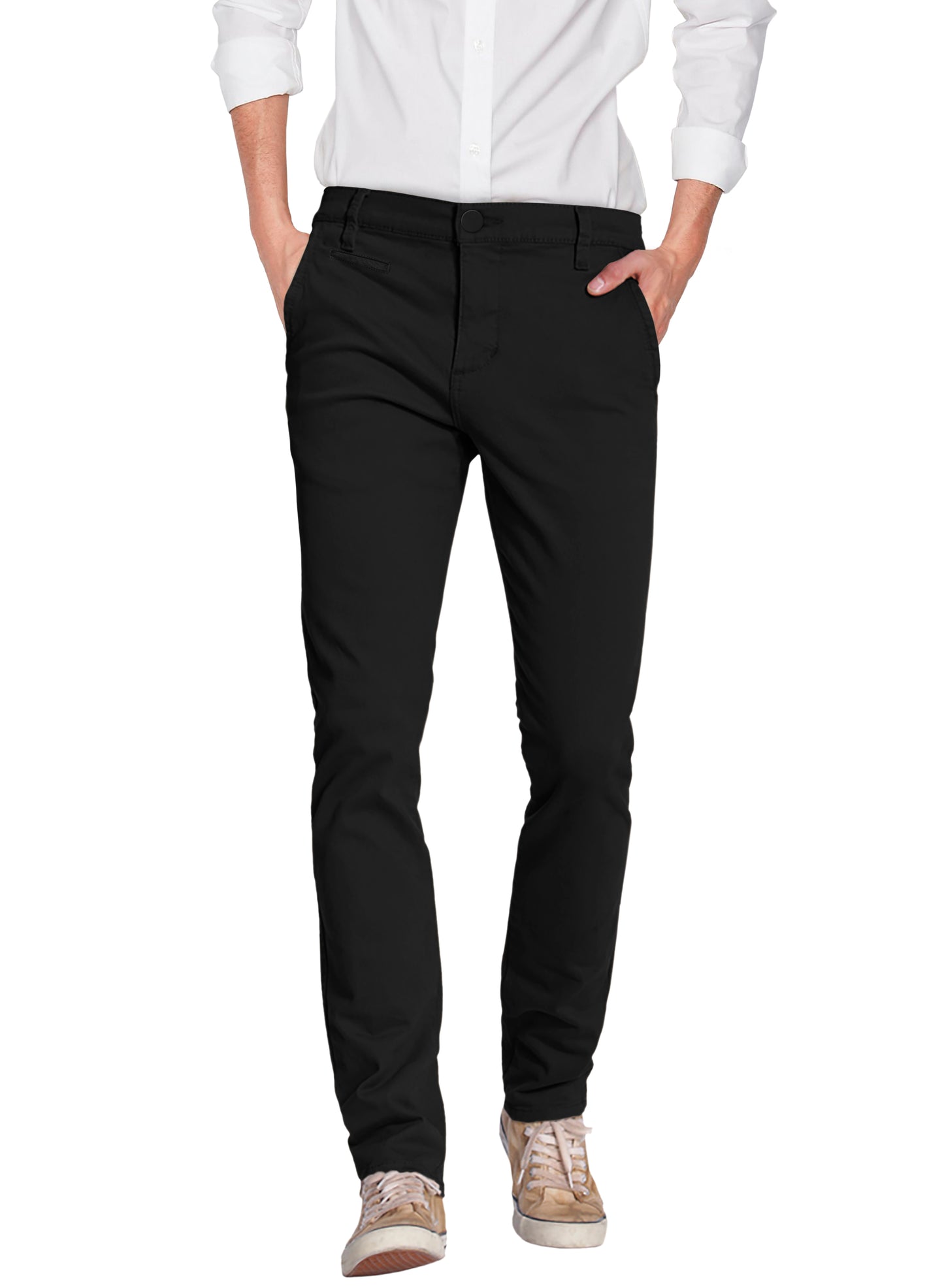 Mens Comfort Tech Stretch Slim Trouser Pants