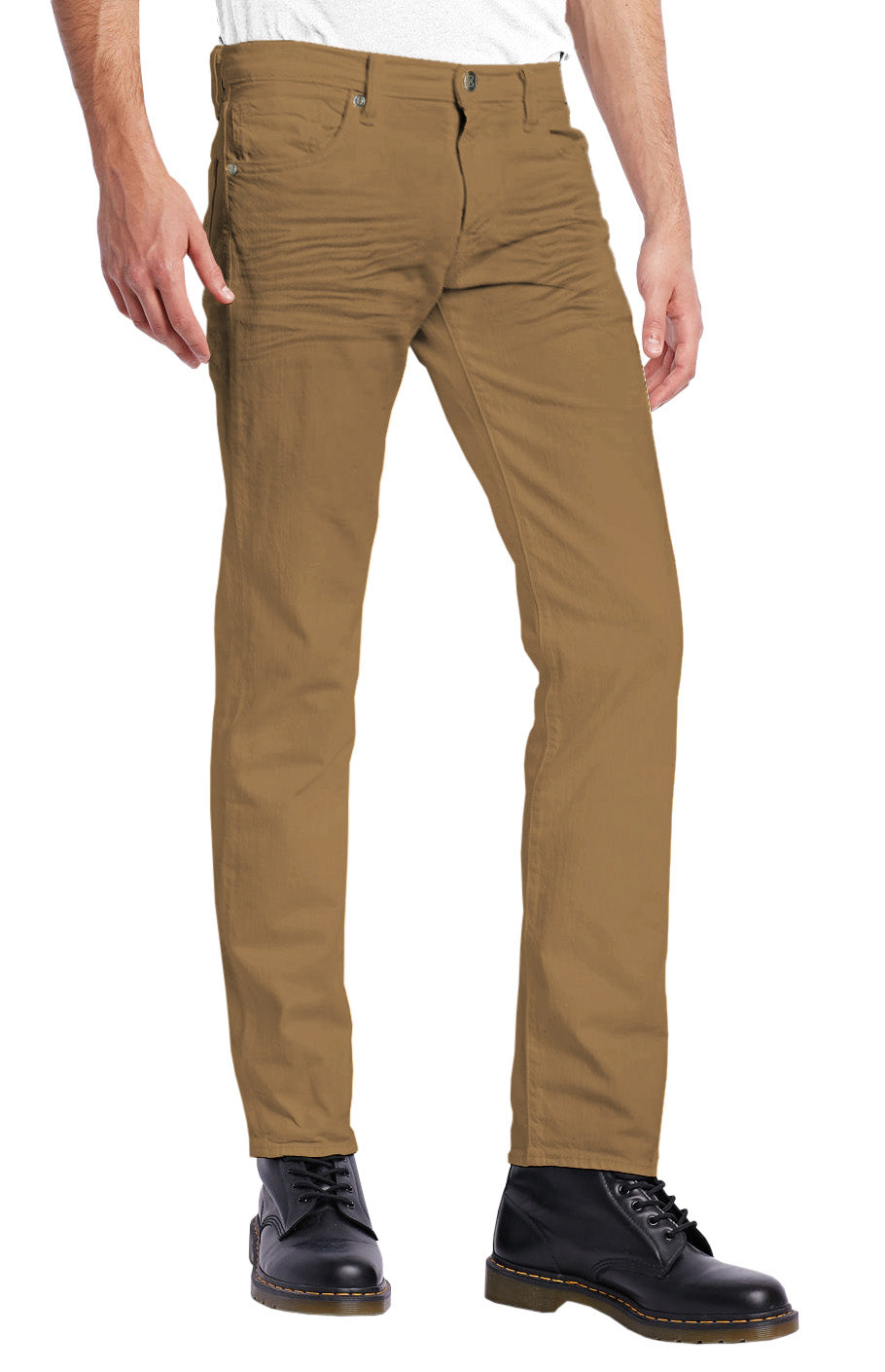 Mens Slim Causal Stretch Motion Denim Jean with Basic Back Pocket