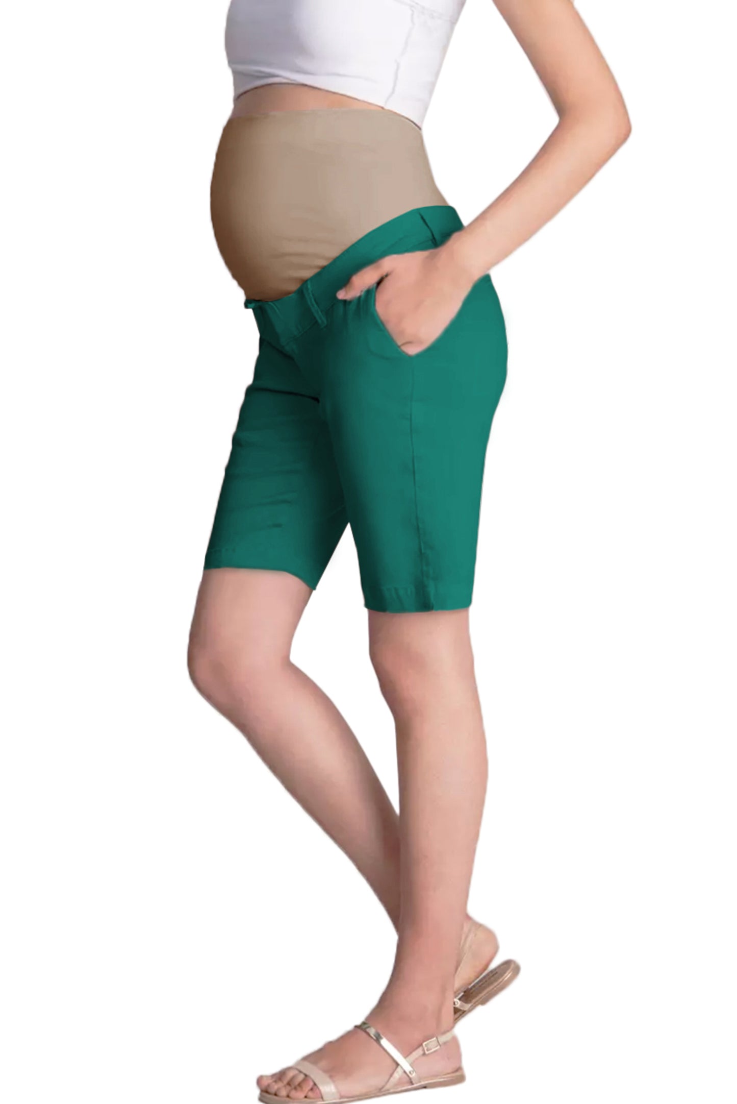 Super Comfy Stretch Women's Skinny Maternity Bermuda