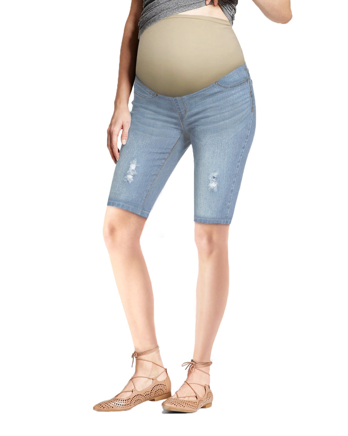 Super Comfy Stretch Women's Skinny Maternity Bermuda