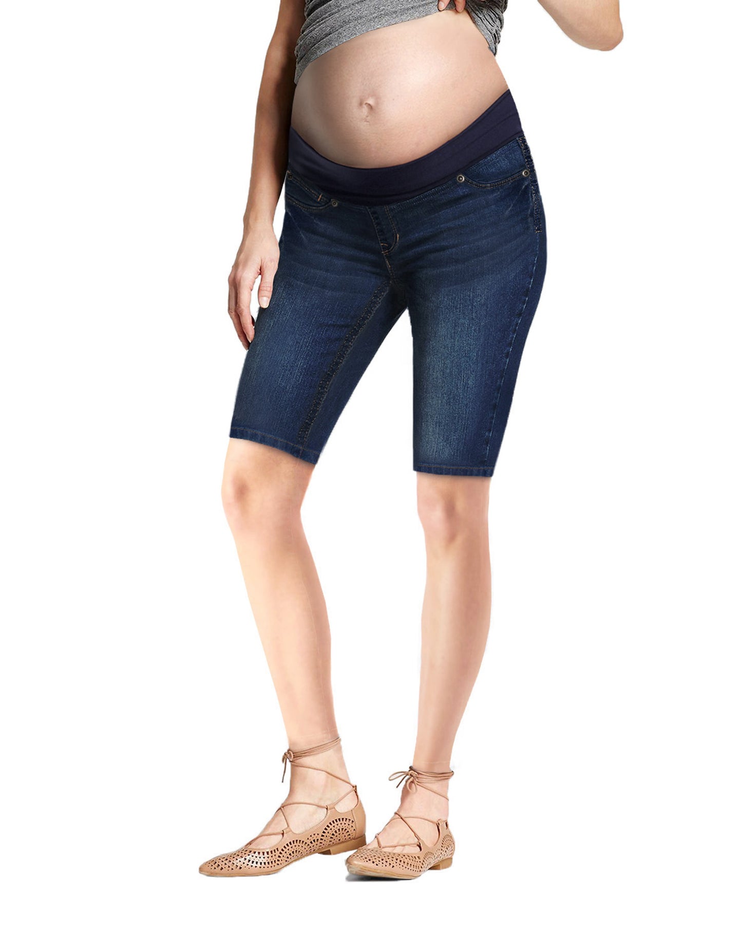 Super Comfy Stretch Women's Skinny Maternity Bermuda
