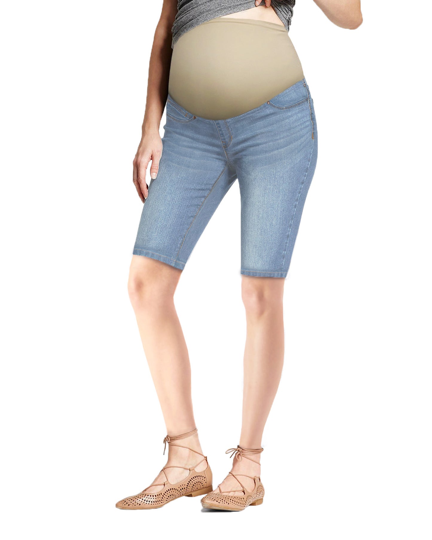 Super Comfy Stretch Women's Skinny Maternity Bermuda