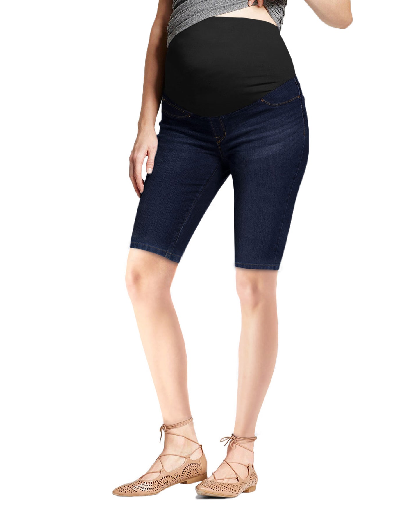Super Comfy Stretch Women's Skinny Maternity Bermuda