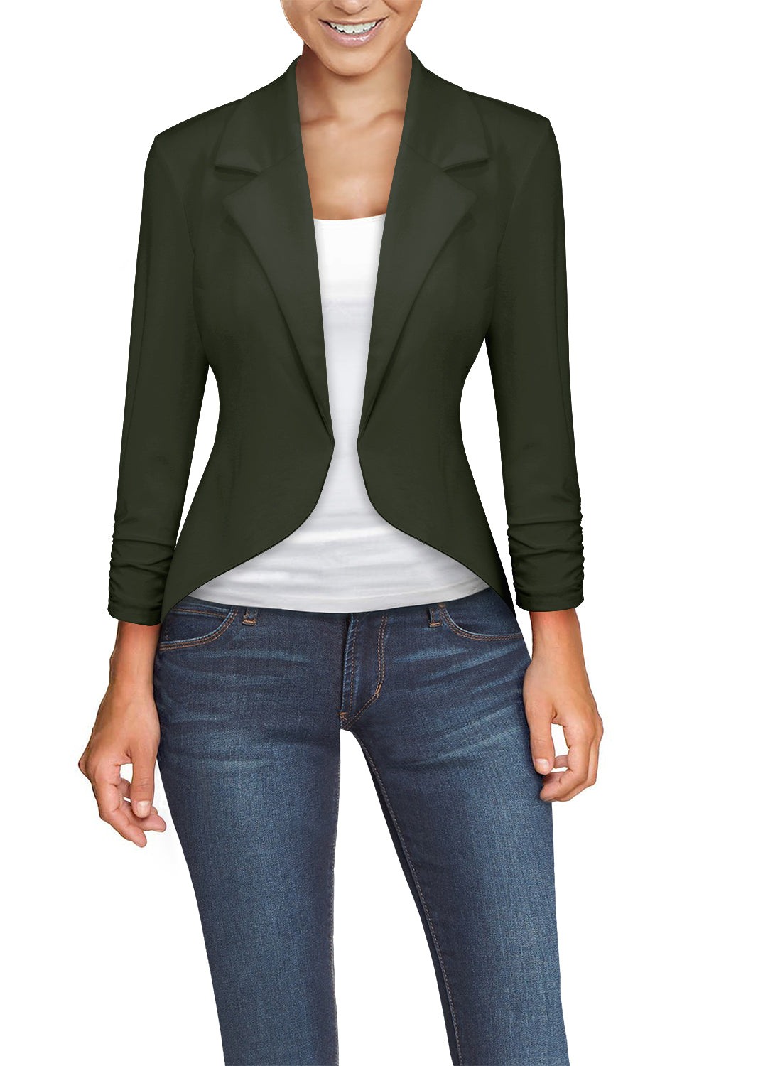Plus Size Women High Low Blazer