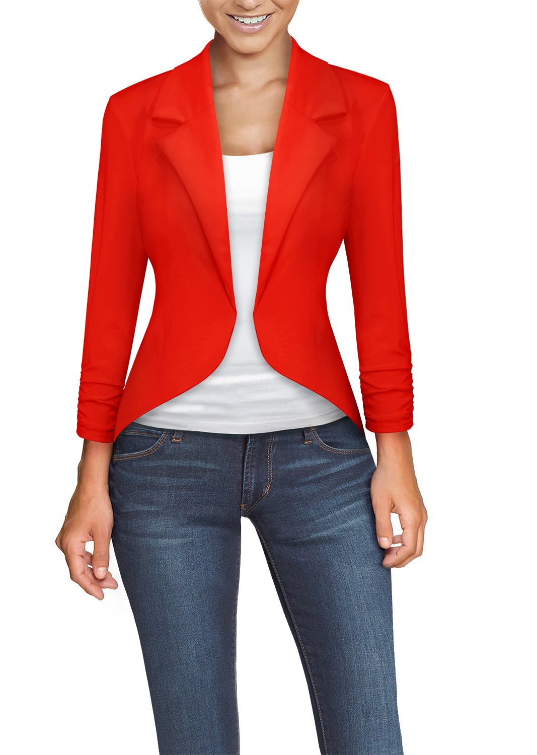 Plus Size Women High Low Blazer