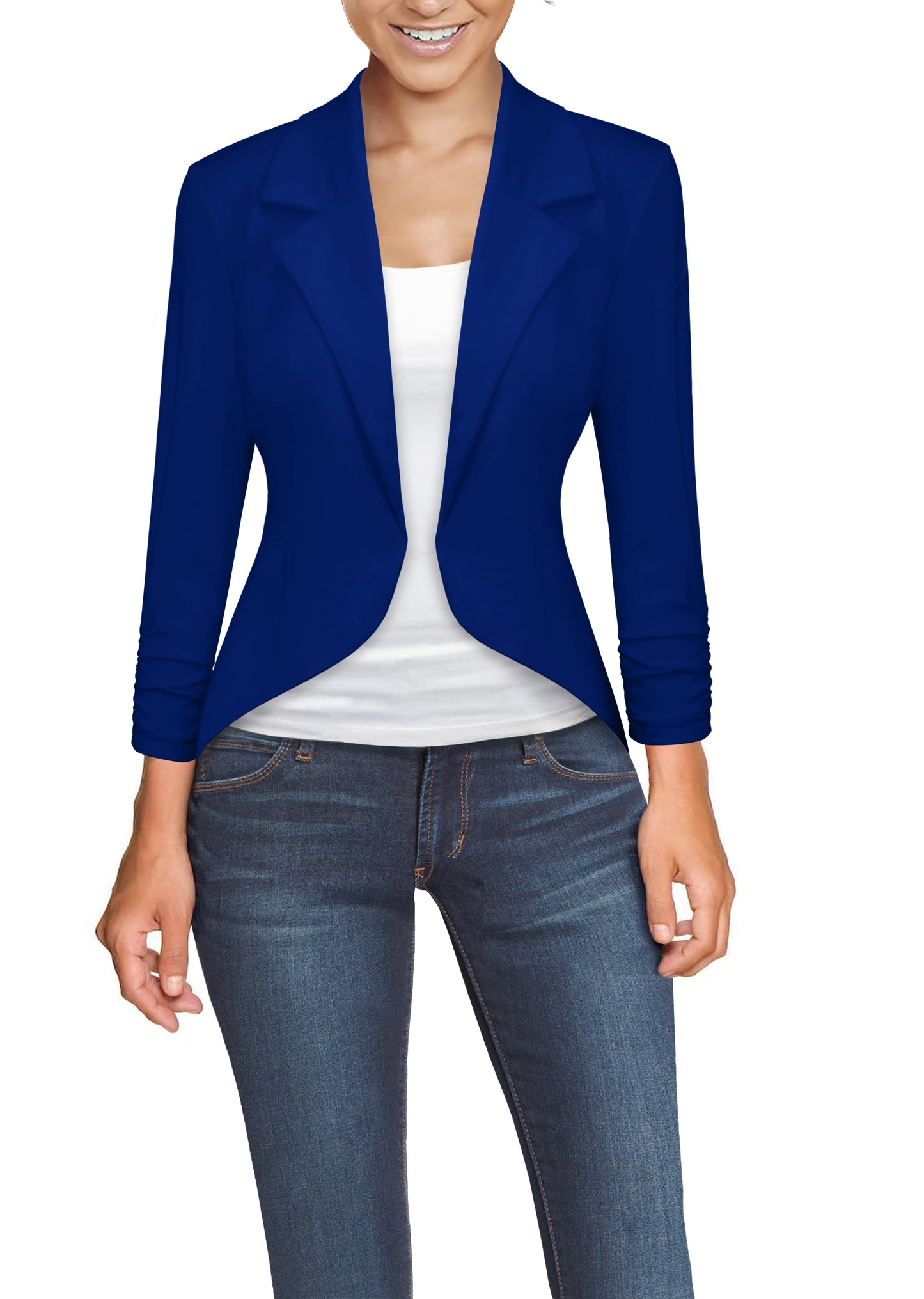 Plus Size Women High Low Blazer