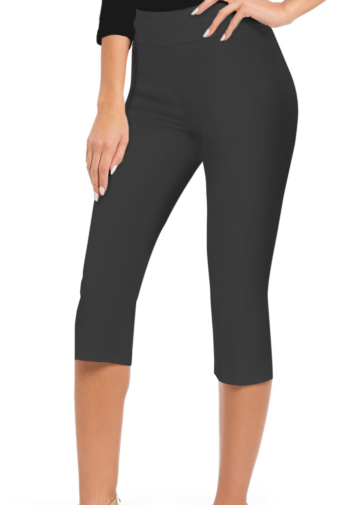 Women Super Comfy Stretch Pull On Millennium Twill Capri